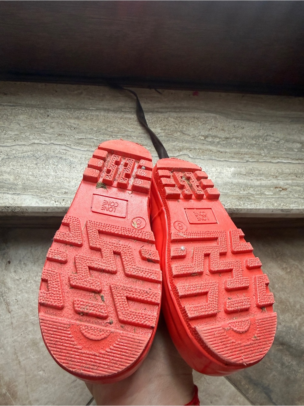 Lone Cone Kids' Blue & Red Dinosaur Rain Boots - Picture 5 of 7